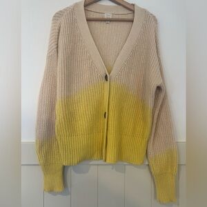 Roan‎ + Ryan yellow and cream ombré cardigan 100% cotton bold bright